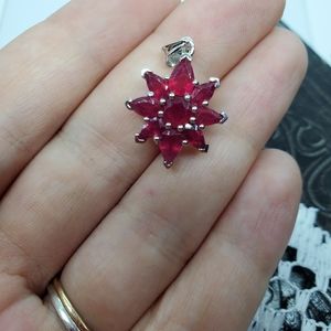 Ruby and Sterling Silver pendant